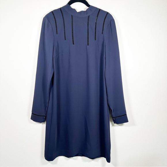 REISS Christina Bow Back Classic Dress in Navy Size 6 - Picture 1 of 10